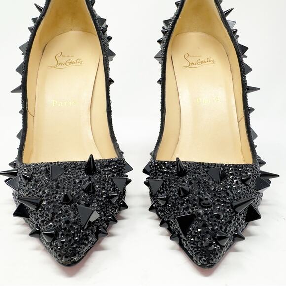 Christian Louboutin Pigalili Pot Pourri Strass Pumps Heels 37.5 - Picture 3 of 11